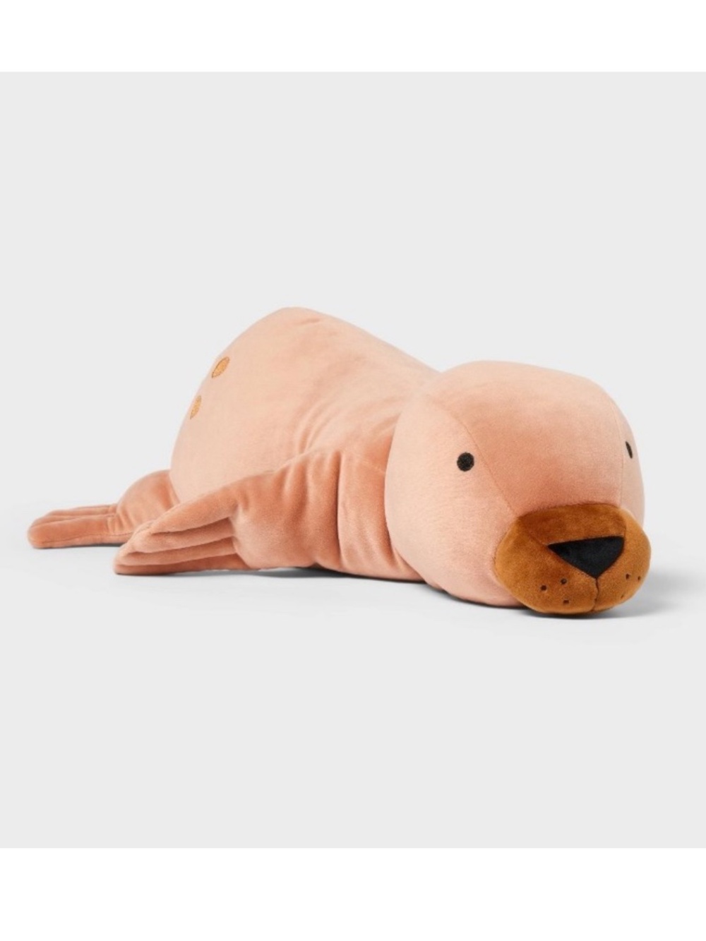 Brown Seal Weighted Plush Throw Pillow - Pillowfort